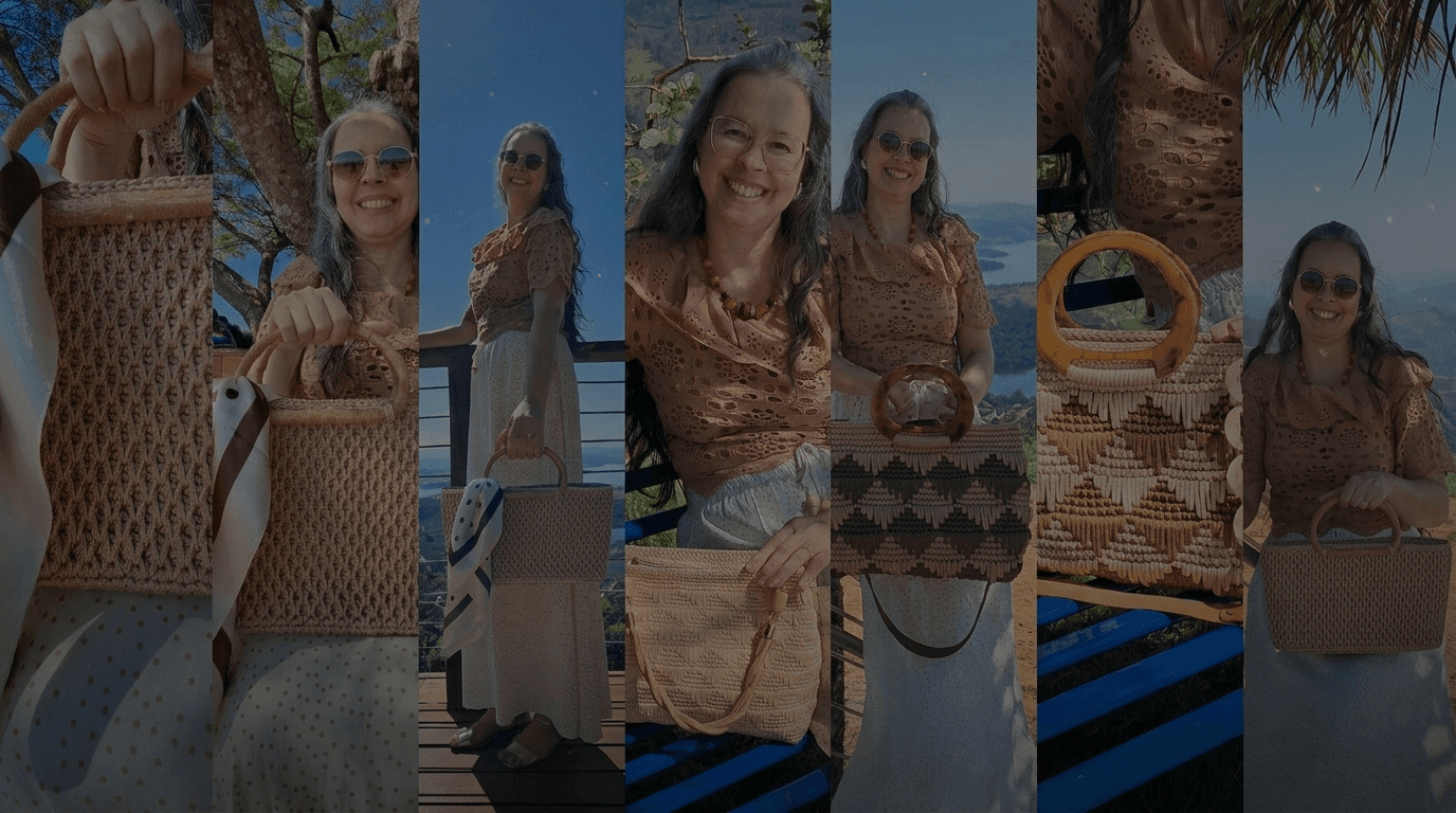 Bolsas de crochê feitas à mão